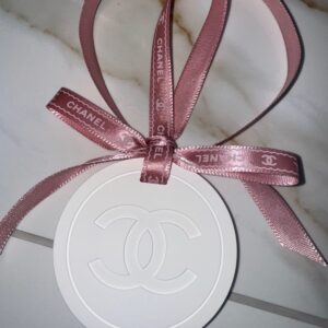 Chanel inspired car and home hanging air freshener perfect gift present anniversary and birthday - chanel pink ribbon