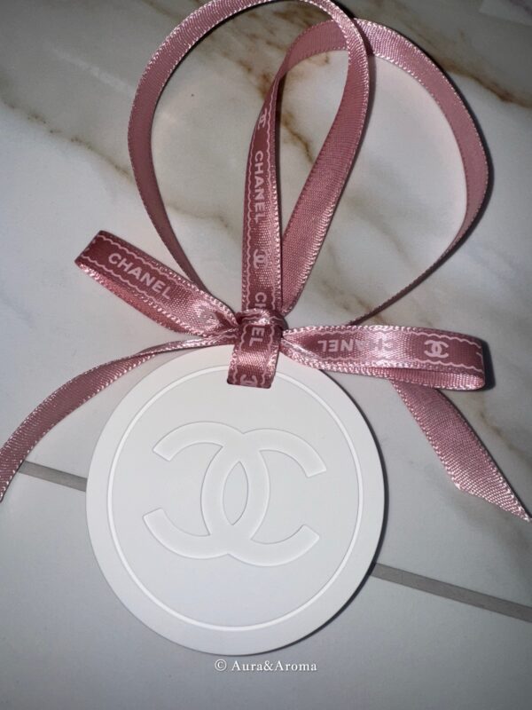 Chanel inspired car and home hanging air freshener perfect gift present anniversary and birthday - chanel pink ribbon