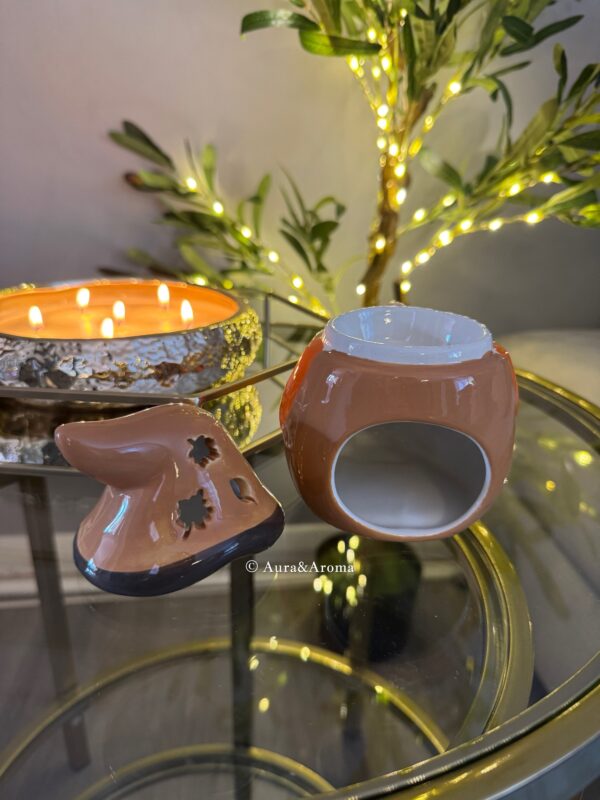 Autumn Gnome Wax Burner – Cozy Ceramic Pumpkin Candle & Wax Melt Warmer | Fall Home Décor, Halloween Accent, and Aromatherapy Gift Idea 🎃🕯️ - Image 4