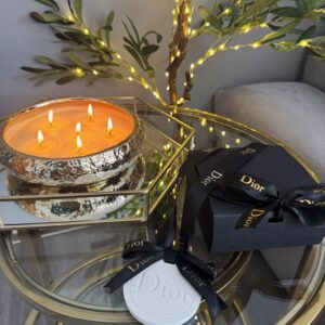 Dior inspired car and home hanging air freshener perfect gift present anniversary and birthday - Black Ribbon